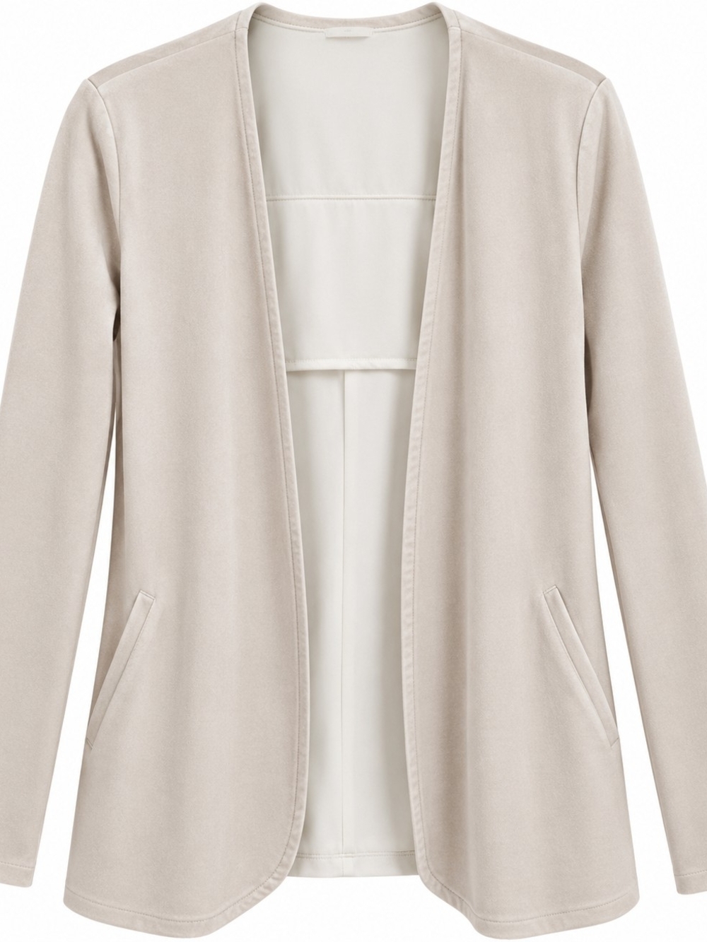 Light Beige Open-Front Women's Cape/Cardigan